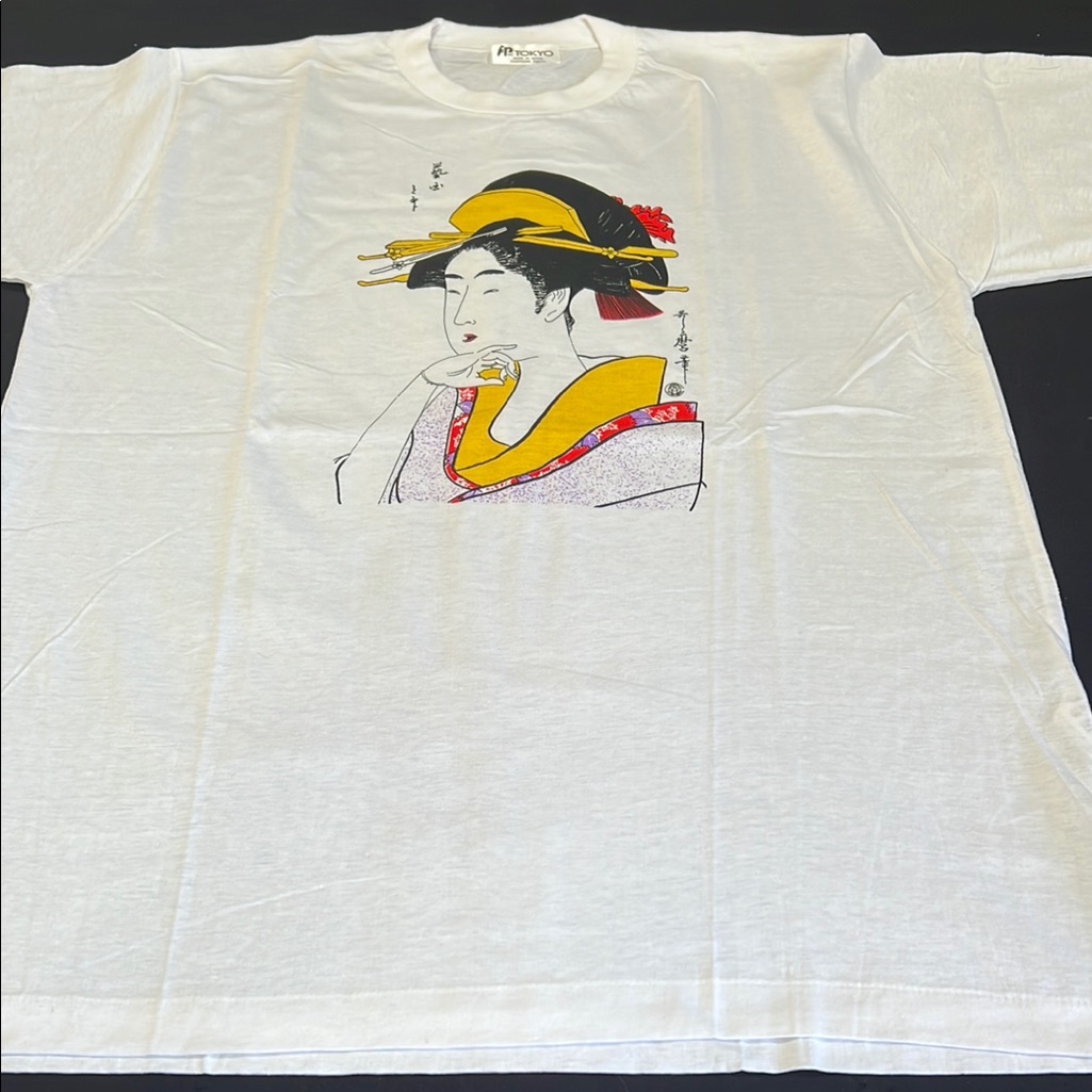 Vintage Nwot  90s Single Stitch  Geisha  TShirt Made In Japan Rare